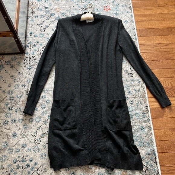 Cielo Charcoal Gray Longline Cardigan - Picture 7 of 16